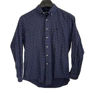 Ralph Lauren Vintage Size‎ Large men’s blue, black, red and white plaid shirt.